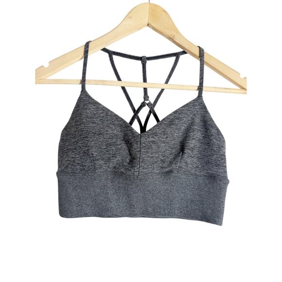 Alo Yoga Alosoft Lavish Dark Heather Gray Two Piece Sports Bra Leggings Set Sz S - Picture 6 of 15